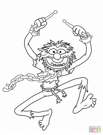 Muppets Animal Coloring Pages Muppet Kermit Frog