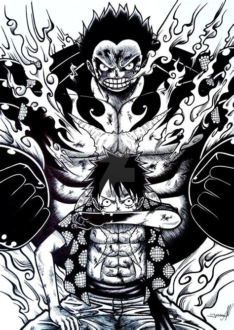 Black and white one piece luffy. Luffy Black and White Wallpapers - Top Free Luffy Black ...