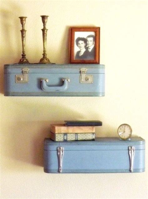 Reserved Vintage Suitcase Shelves Set Of 2 Light By Quirksbyannie