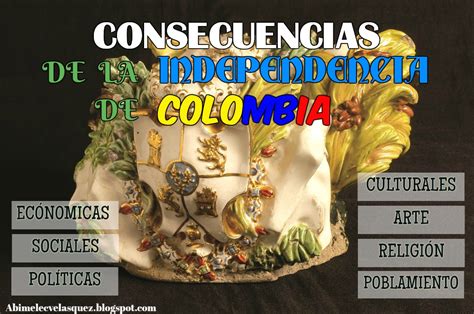 La independencia de colombia fue un largo evento que transcurrió entre los años 1810 y 1819, siendo parte de las llamadas guerras de independencia hispanohablantes.el origen de este conflicto nace en la invasión de la península ibérica por parte de napoleón y, para entender su razonamiento, debemos hablar brevemente de los antecedentes. CONSECUENCIAS DE LA INDEPENDENCIA DE COLOMBIA