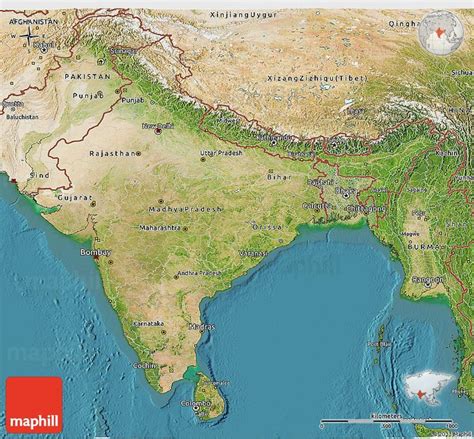 Harta India Satelit