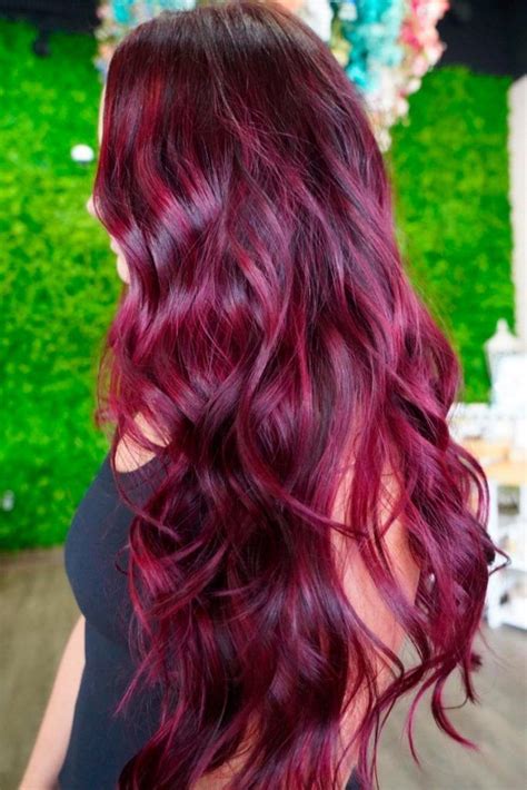 Long Burgundy Hair Red Burgundy Hair Color Burgendy Hair Maroon Hair