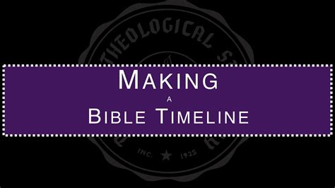 Making A Bible Timeline Youtube