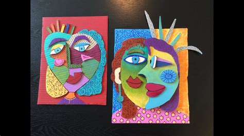 How To Create Cardboard Picasso Art Youtube