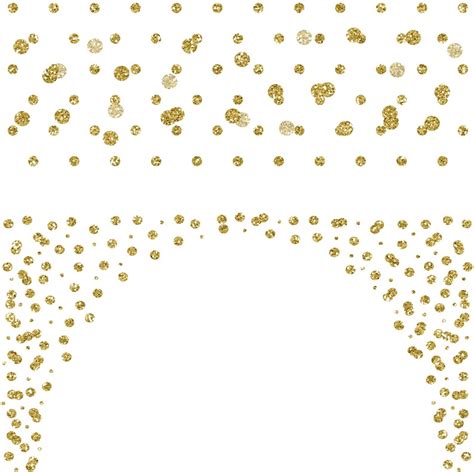 Gold Glitter Confetti Clipart Overlay Borders Digital Etsy Israel