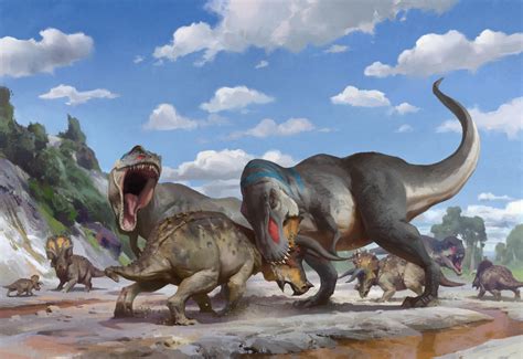 Hunting Tyrannosaurus Nikolay Litvinenko Prehistoric Animals