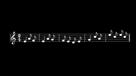 Musical Notes On The Black Background Stock Footage Video 16954252