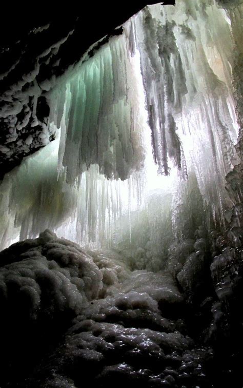 Hiking Behind A Frozen Waterfall In Ontario Canada A Day