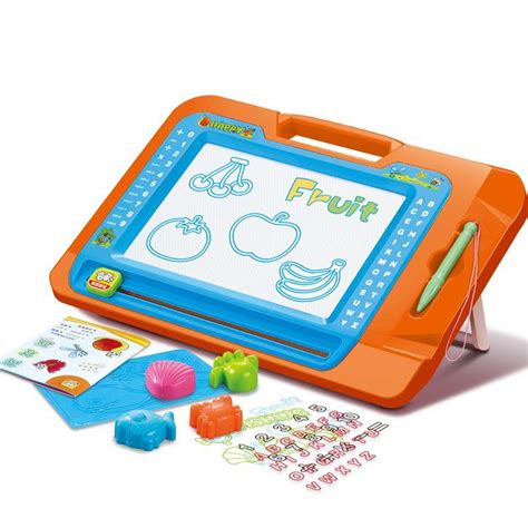 In order to make the board more unique, the screen of this board displays four different colors. 2018 Doodle Sketch Learning Toy Erasable Colorful Large ...