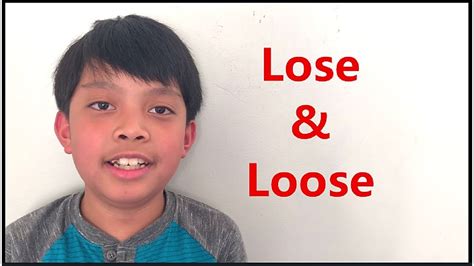 Homophones Lesson 6 Lose And Loose Youtube