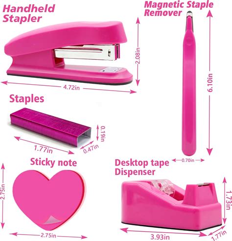 Hot Pink Office Supplies Hot Pink Desk Accessories Stapler And Tape