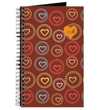 Sweet Bright Hearts Journal by Technotext - CafePress | Heart journal, Monogram hearts, Journal ...
