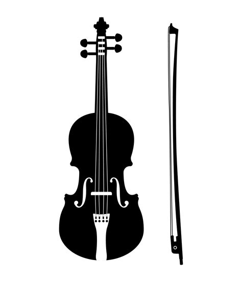 Violin Silhouette Fiddle Musical Instrument 11511581 Vector Art At