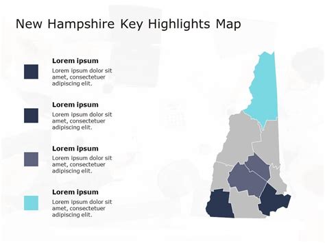 New Hampshire Map 4 Powerpoint Template