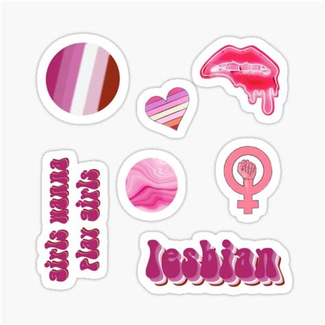 lesbian pride pack sticker for sale by kerstendavis redbubble