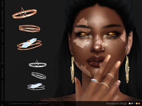 Pentacle Rings By Sugar Owl At Tsr Sims 4 Updates