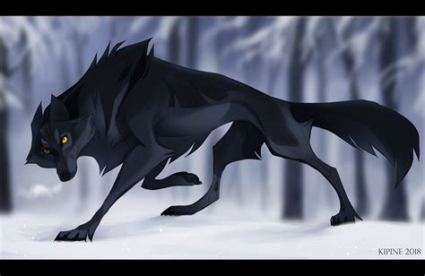 Black Wolf By Kipine Wolf Pictures Black Wolf Fantasy Wolf