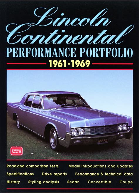 Manuals And Literature Lincoln Continental Story Book Howley History