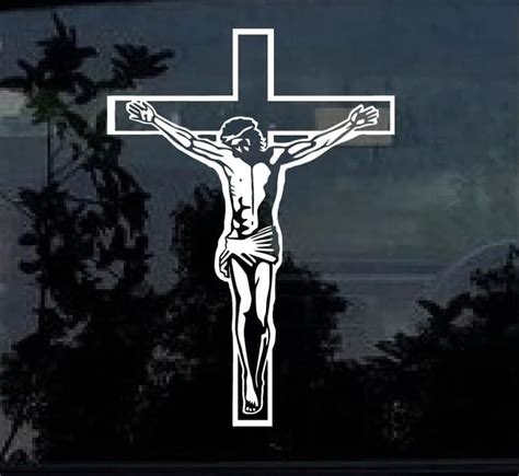 Jesus On Cross A2 Christian Decal Stickers Christian Decals Vinyl