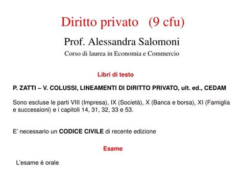 Ppt Diritto Privato 9 Cfu Powerpoint Presentation Free Download