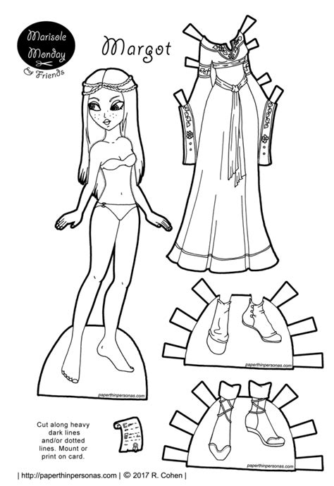 I've been collecting them for years. Marisole Monday Paper Doll Coloring Pages | Hakume Colors