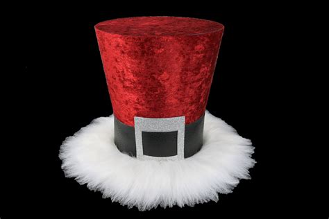 Santa Claus Top Hat Christmas Hat Candy Cane Christmas Tree Etsy