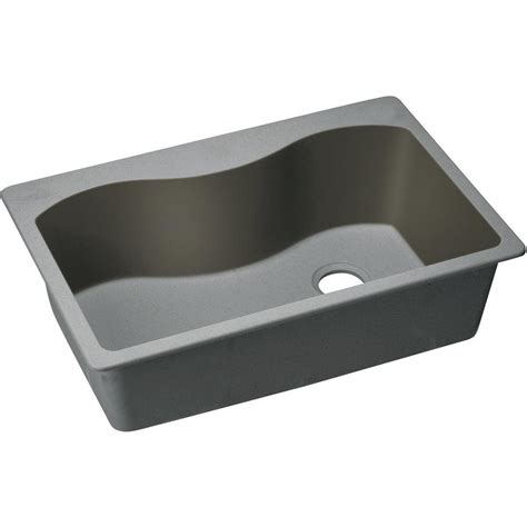 Buy products such as elkay kitchen sink, stainless steel, 33x22x6 in. Elkay Quartz Classic Drop-In Composite 33 in. Rounded ...