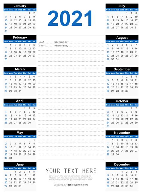 Free Free Download Calendar 2021