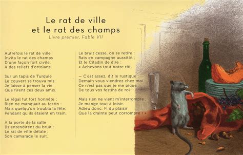 Le Rat Des Villes Et Le Rat Des Champs Jean De La Fontaine