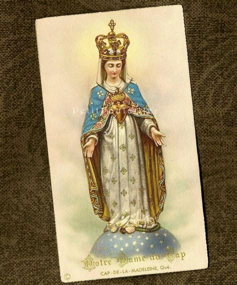 1945 62 notre dame du cap quebec holy or prayer cards 4