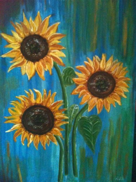 Acrylic Painting Sunflowers For Beginners Sunflower