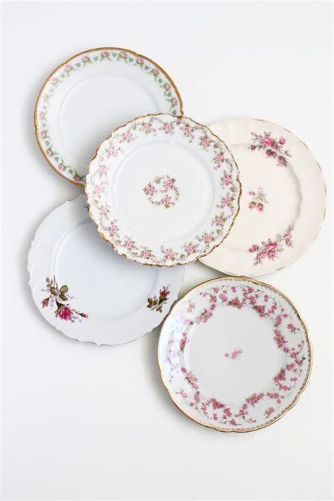 Vintage China Plates Floral