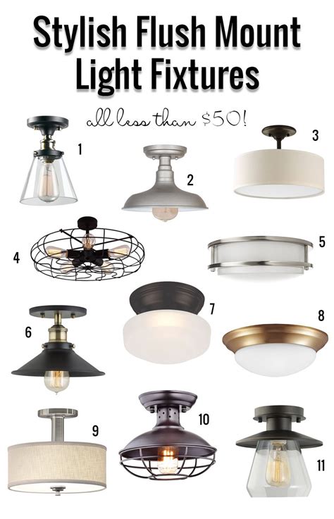 We offer a variety of designs including flush mount ceiling fixtures, track lighting and more. Stylish Flush Mount Light Fixtures Under $50. So many ...
