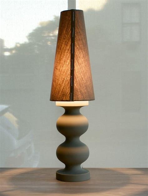 The ultimate in art deco chic, this jacko light strikes a mighty impact on any interior. Lacquered Soft Black Organic Minimal Table Lamp, Double ...