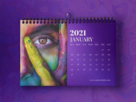 Desk Calendar 2021 Design Template On Behance