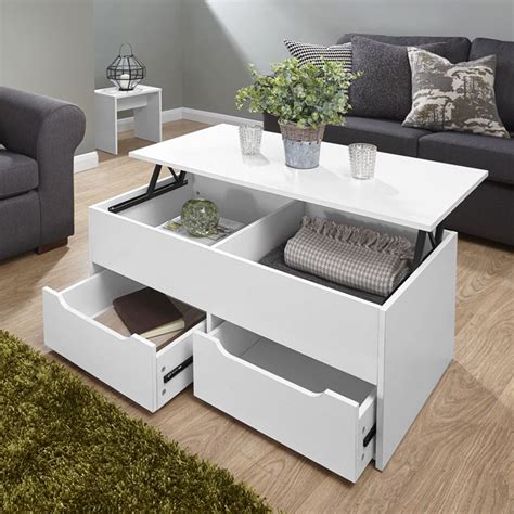 Ultimate Storage Lift Up Coffee Table Split Level Top Table Large Space