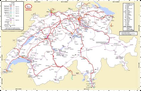 Switzerland Train Map Train Travel In Switzerland Map Western Europe