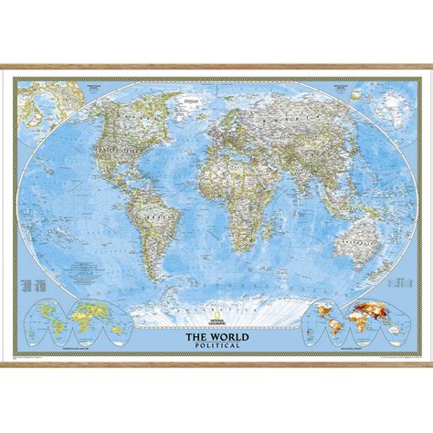 World Classic Wall Map Mural The Tasmanian Map Centre Images And