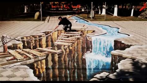3d Street Art Illusion Making Of And Result Youtube
