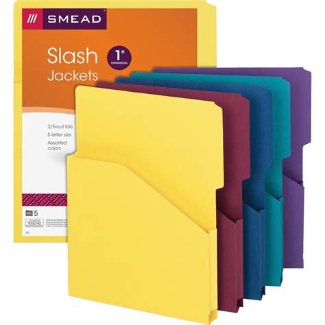Smead Organized Up Slash Style File Jackets Letter 8 12 X 11