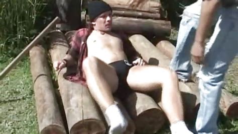 Romano Max X In Outdoors Gay Blowjob With Two
