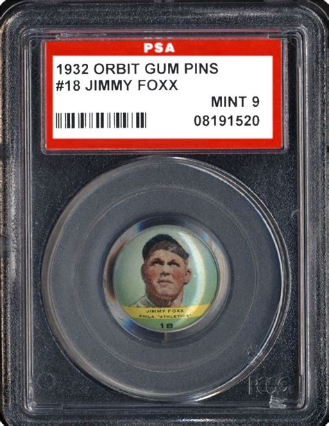 Auction Prices Realized Pins 1932 Orbit Gum Pins Pr2 Jimmy Foxx