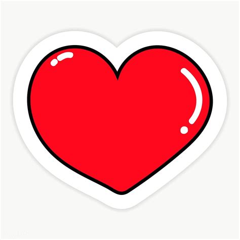 Shiny Red Heart Shaped Transparent Png Premium Image By
