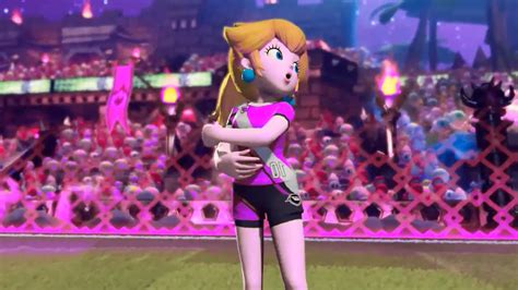 Princess Peach 2nd Win Animation Mario Strikers Battle League 4k