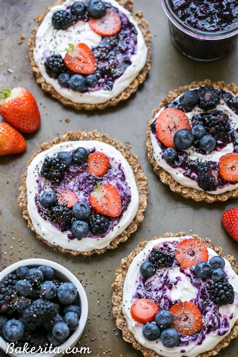 Granola Breakfast Tarts With Yogurt Berries Gluten Free Vegan