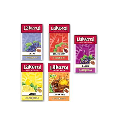 Lakerol Original Fresh Tasty Sugar Free Veg Pastilles Candy Mouth Freshener Pack Of 5 Cassis