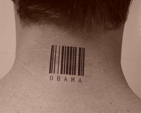 Barcode Tattoo Neck