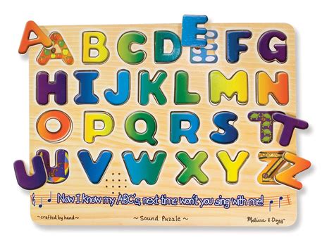 Melissa And Doug Alphabet Sound Puzzle Wooden Puzzle With