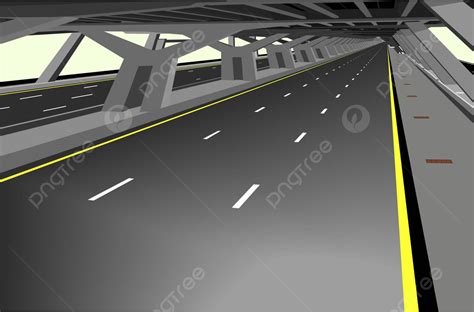 Covered Highway Architecture Route Main Road Vector Architecture