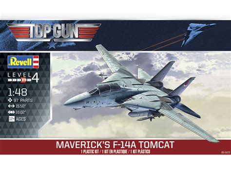 Revell Usa 148 Scale Model Kit Top Gun Mavericks F 14a Tomcat 85